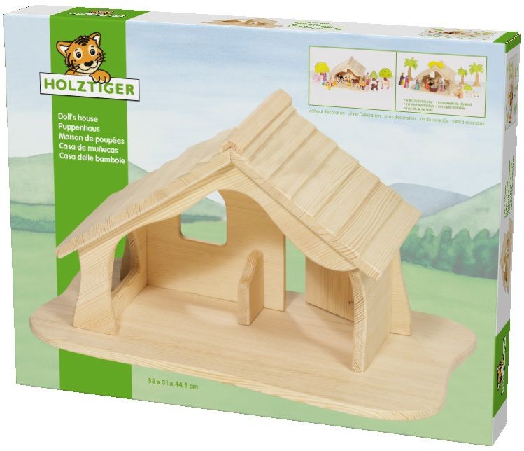 Weihnachtskrippe Holztiger Komplett-Set 14-tlg.