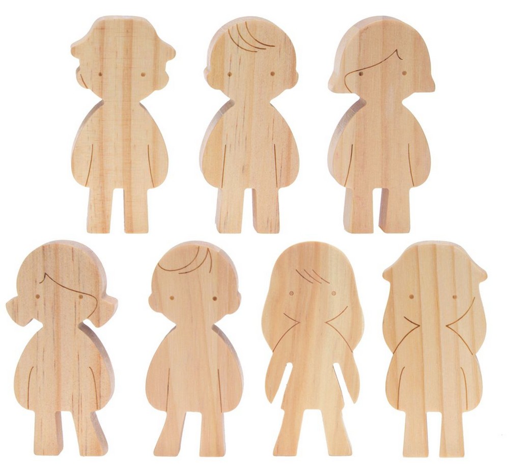 Holzfiguren KINDER 7er Set  (400-65)