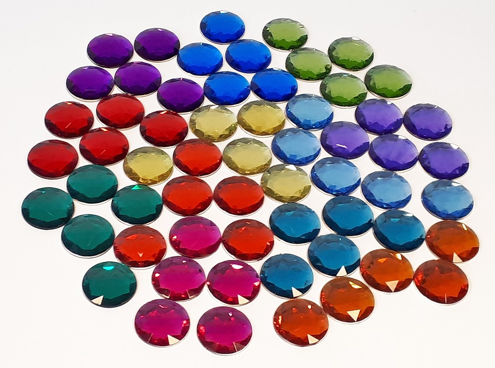 Regenbogen Funkelsteine MAXI 60 St�ck