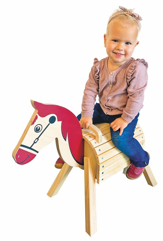 Holzpony mit Haltegriff