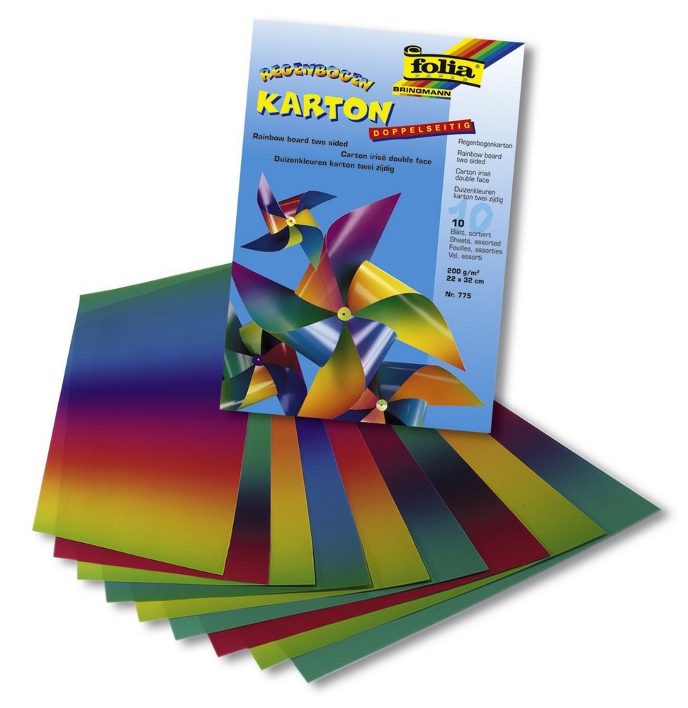 Regenbogenkarton 200g 50x70cm  10er